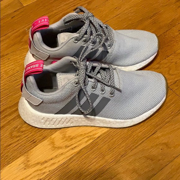 ADIDAS ORG WOMEN'S NMD R2 - GREY/PINK - Picture 4 of 5